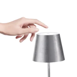 Zafferano Poldina mini Akkulampe innen silber
