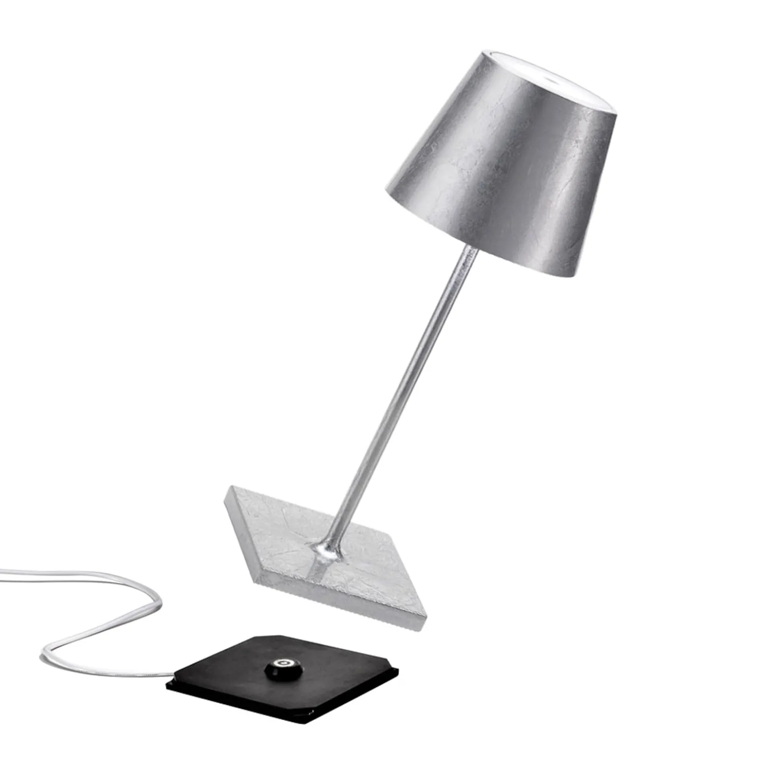Zafferano Poldina mini Akkulampe innen silber
