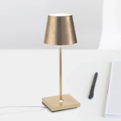 Zafferano Poldina mini Akku-Tischlampe innen gold