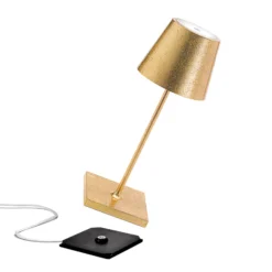 Zafferano Poldina mini Akku-Tischlampe innen gold