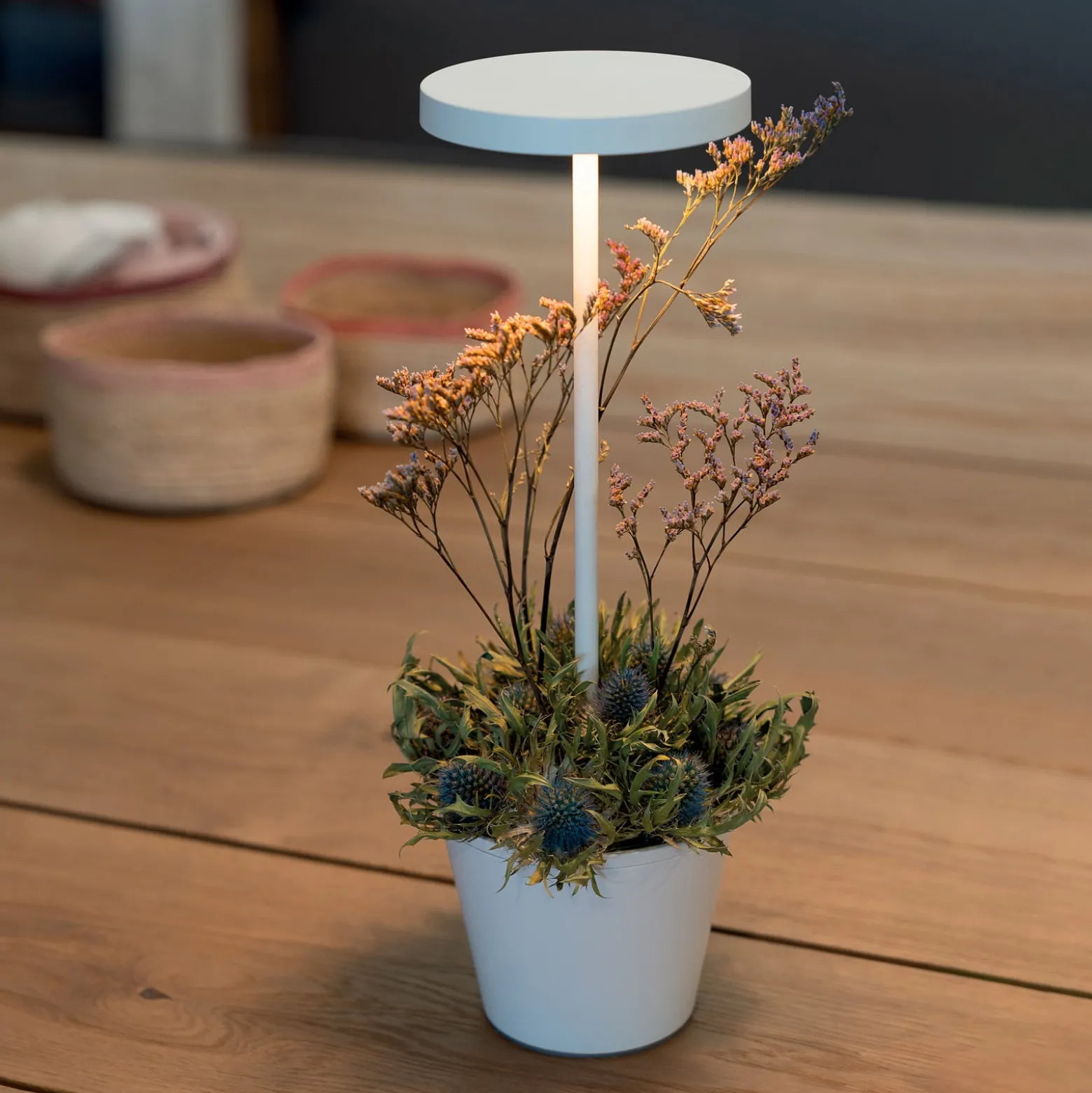 Zafferano Poldina Reverso Akku-Tischlampe weiß