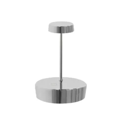 Zafferano Swap mini Akku-Tischlampe Folie silber