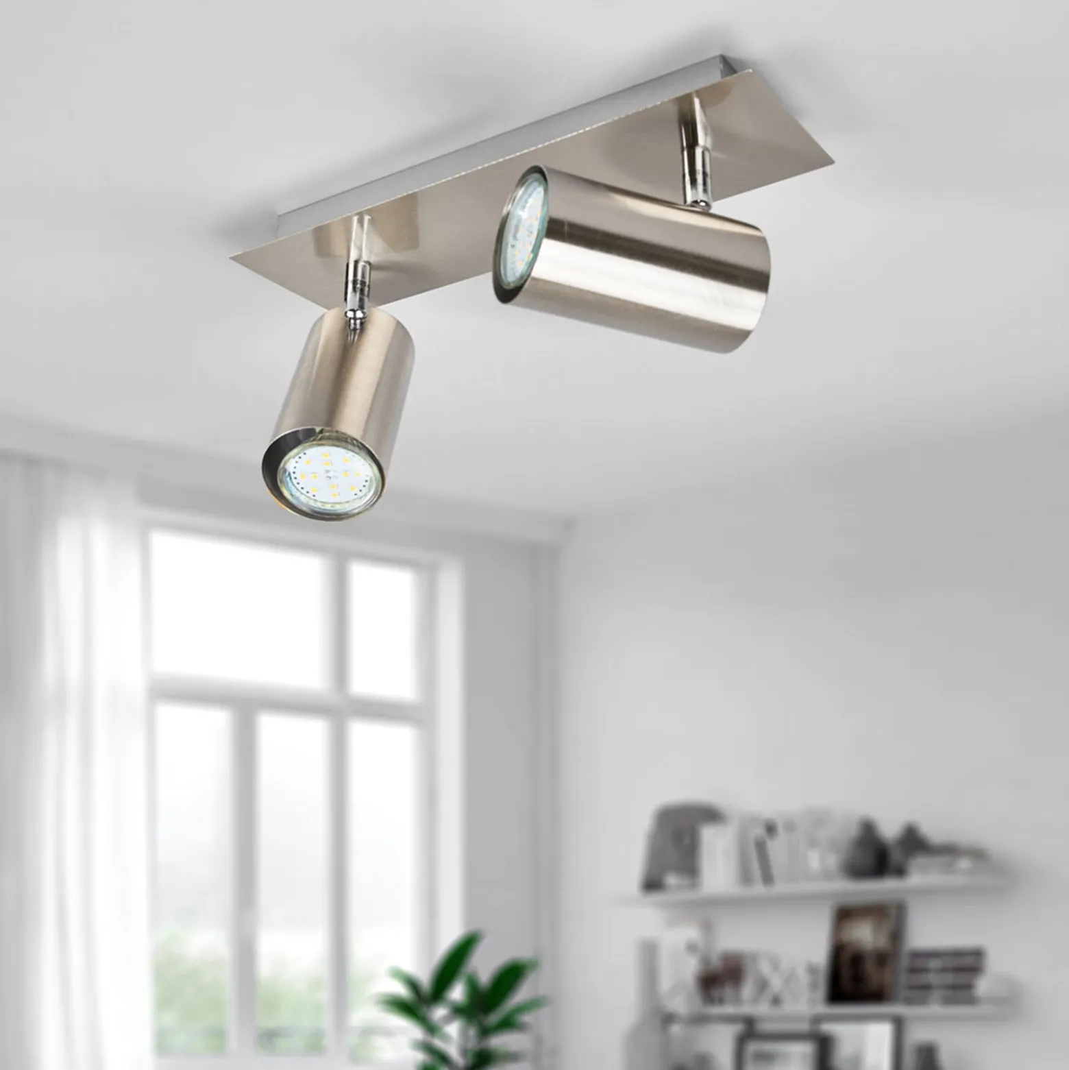 Zweiflammiger Halogen-Deckenstrahler Dora