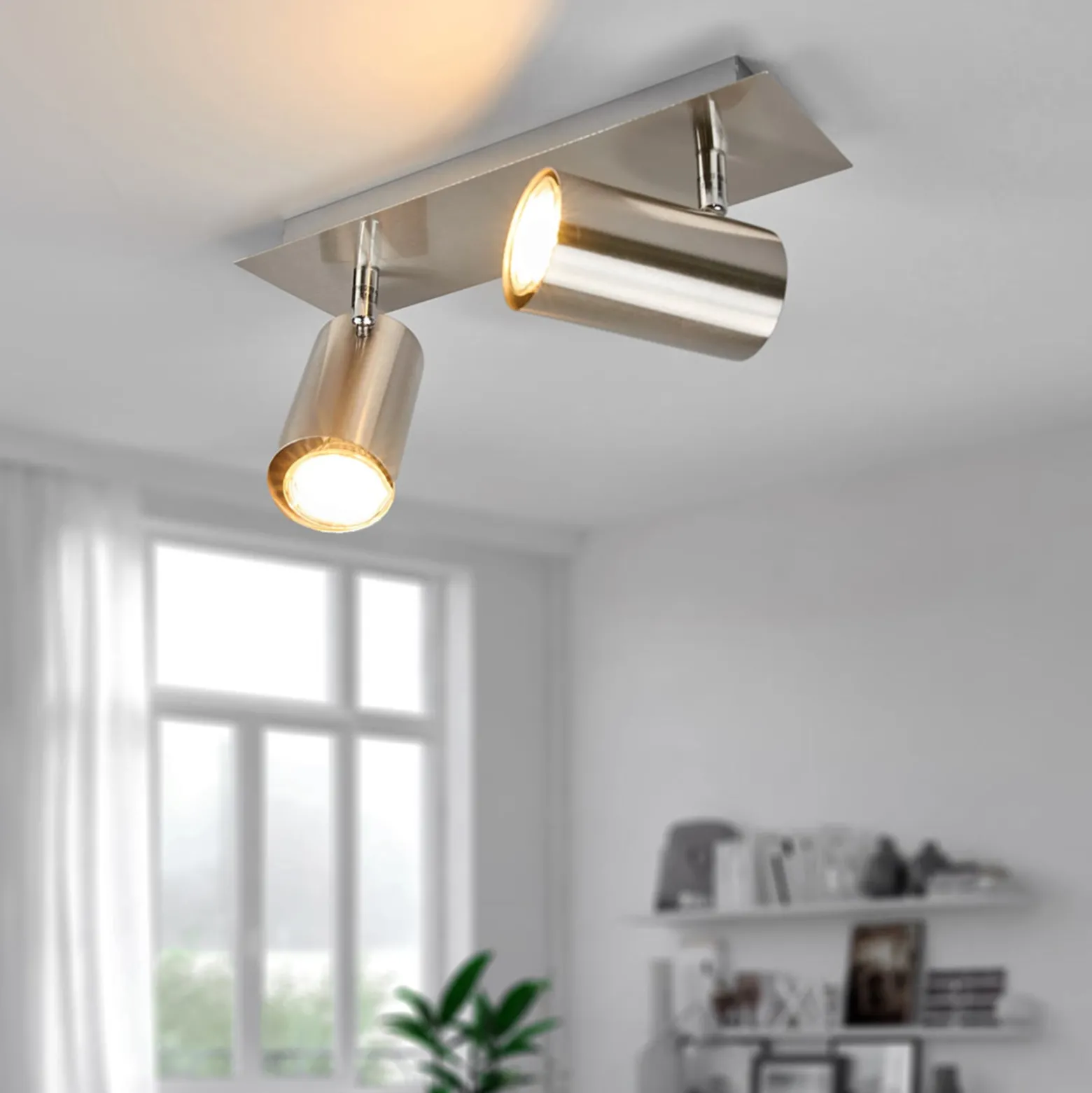 Zweiflammiger Halogen-Deckenstrahler Dora