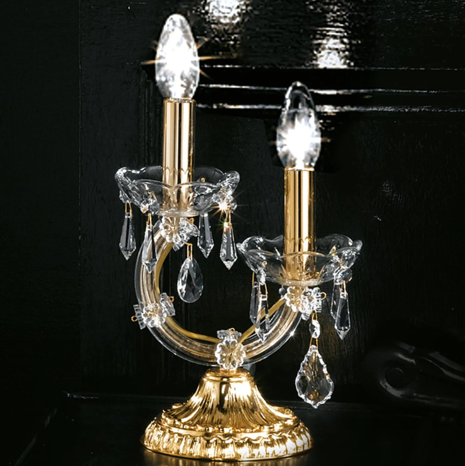 Zweiflammige Tischleuchte Maria Teresa